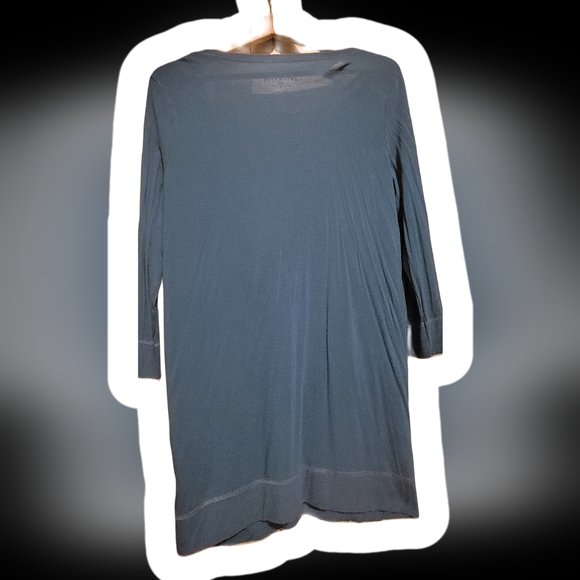 American Eagle 3/4 length sleeve cardigan sweater. Size M Color teal/blue - Picture 2 of 4